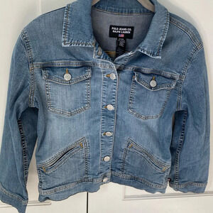 Polo Jeans Ralph Lauren child’s jean jacket, size small.  Faded denim